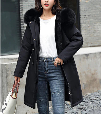Casaco feminino hotsell de inverno forrado