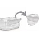 Kit 12 Potes com Trava Transparente Reutilizáveis