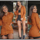 Casaco Parka Feminino em Bengaline para o Inverno