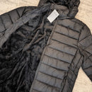 Jaqueta Puffer Masculina Forrada com Capuz Impermeável