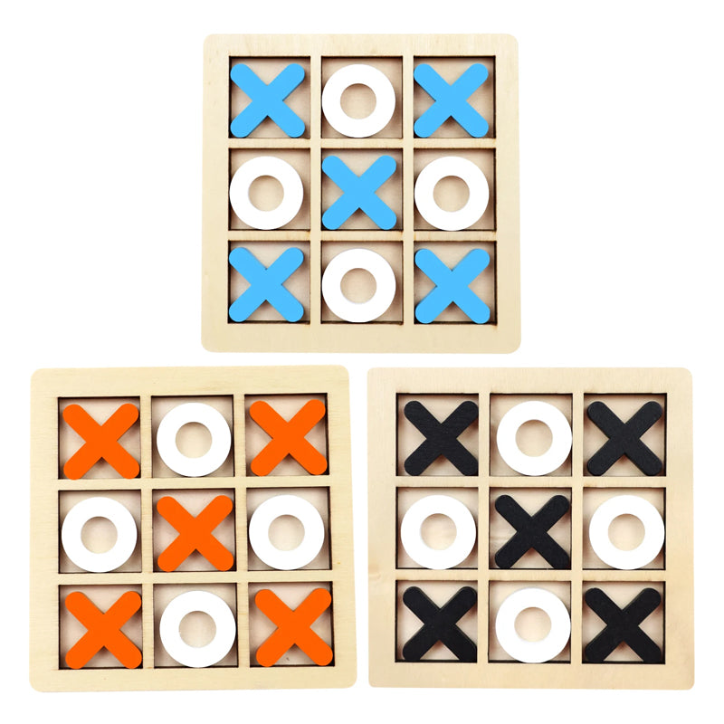 Jogo da Velha Montessori em Madeira – Brinquedo Educativo de Raciocínio para Crianças – Compre 2 Leve 3