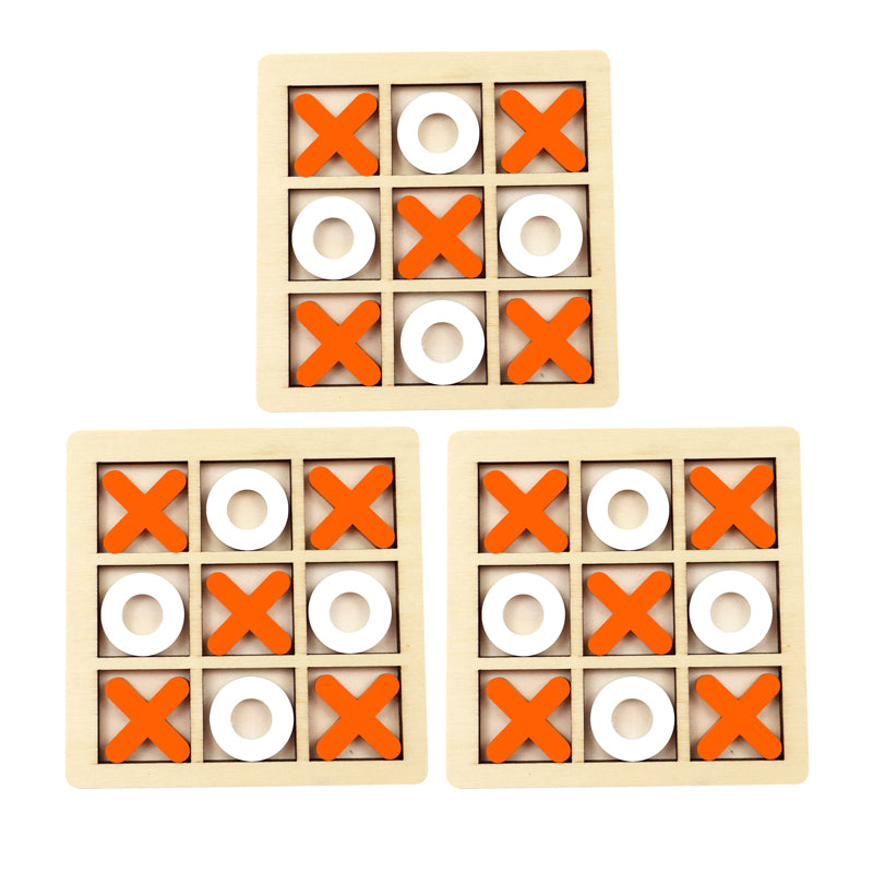 Jogo da Velha Montessori em Madeira – Brinquedo Educativo de Raciocínio para Crianças – Compre 2 Leve 3