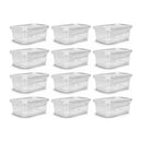 Kit 12 Potes com Trava Transparente Reutilizáveis