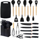 Kit 19 Peças Utensílios de Cozinha Completo com Tábua