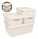 Kit 5 Caixas Organizadoras Multiuso com Tampa