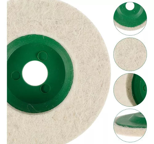 Kit Completo Discos de Polimento em Feltro de Lã + Barra Polimento