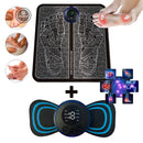 Kit Massageador Elétrico Portátil + Tapete Massageador para Pés e Corpo
