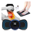 Kit Massageador Elétrico Portátil + Tapete Massageador para Pés e Corpo