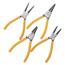 Kit com 4 Alicates para Trava Extrator Anel Interno e Externo