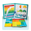 Livro Magnético de Frações Montessori Infantil – Aprendizagem Matemática e Raciocínio Lógico