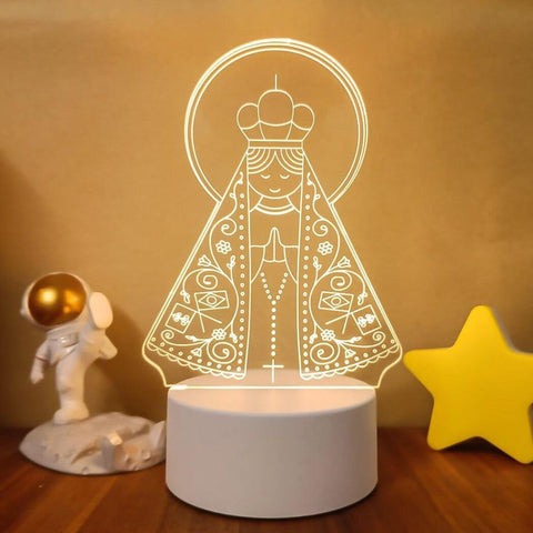 Luminária de Decoração 3D Nossa Senhora 16 Cores