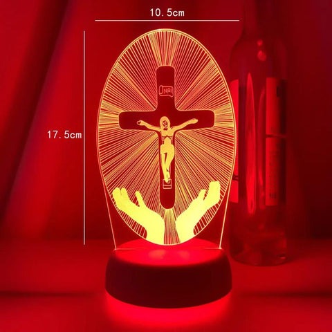 Luminária de Decoração Led de Jesus em 3D 16 Cores