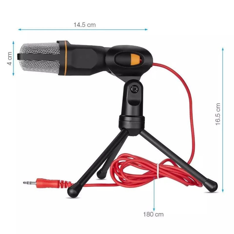 Microfone Profissional Condensador com Tripé