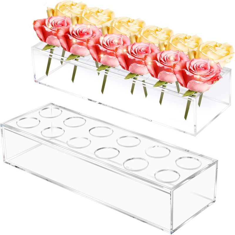 Vaso de Flores Acrílico de Luxo - DiamondBloom™