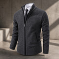 Casaco Masculino Fleece Gola Alta Velo Cardigan 3