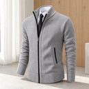Casaco Masculino Fleece Gola Alta Velo Cardigan 4