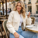 Jaqueta Bomber Feminina Decote V - lifestyle 4
