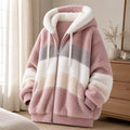 Jaqueta Feminina Oversize Pelucia Capuz Inverno 4