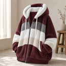 Jaqueta Feminina Oversize Pelucia Capuz Inverno 6
