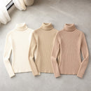 Kit 3 Blusas Tricot Feminina Gola Alta Canelada Basica 7