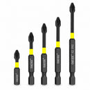 Kit 5 Bits Ponteiras Phillips PH2 Magnéticas de Impacto - Aço S2 Reforçado 50 a 150mm