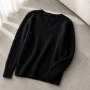 Pulover Feminino Caxemira Decote V Rendado Inverno 3
