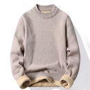 sueter-masculino-gola-alta-mock-neck-trico-liso-casual-pulover-manga-longa-para-outono-e-inverno - 2