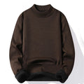 sueter-masculino-gola-alta-mock-neck-trico-liso-casual-pulover-manga-longa-para-outono-e-inverno - 3