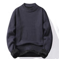 sueter-masculino-gola-alta-mock-neck-trico-liso-casual-pulover-manga-longa-para-outono-e-inverno - 5