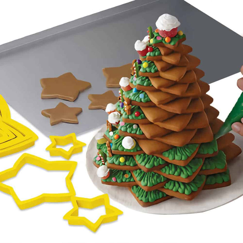 Conjunto Moldes de árvore de Natal 3D - 6 Peças