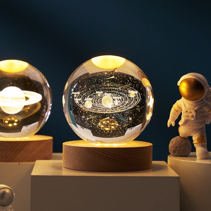 Luminária Decorativa Espacial 3D - Cosmic Glow