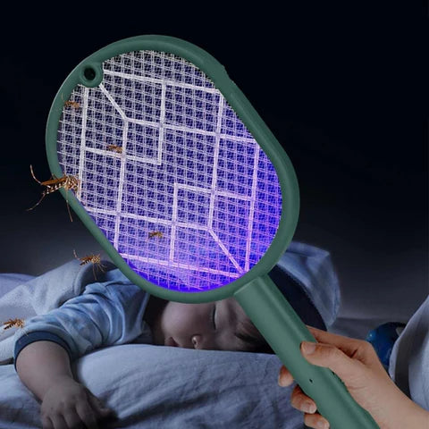 Raquete Elétrica Mata Mosquito com Led Ultravioleta