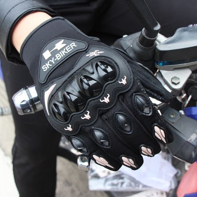 Luva Motociclista Couro Resistente Impermeavel - Hand Shield